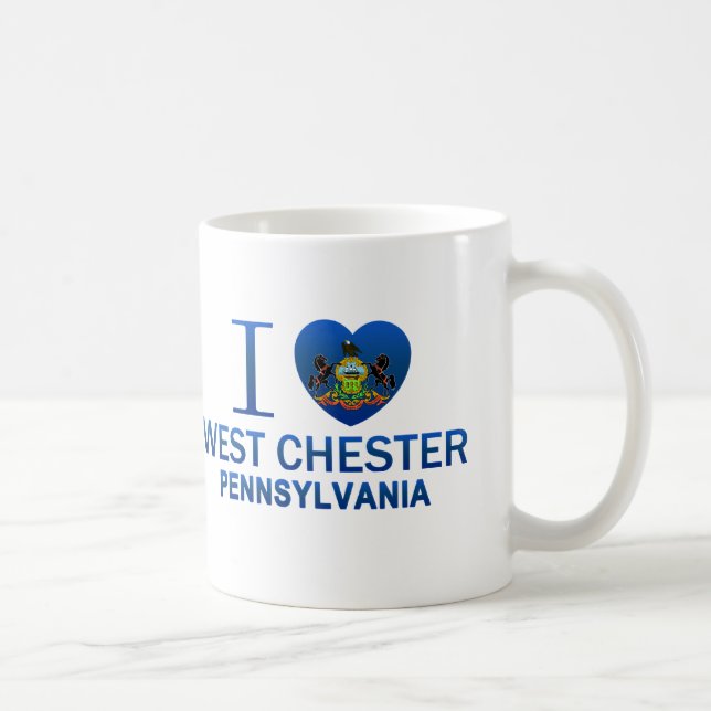 Caneca De Café Eu amo Chester ocidental, PA (Direita)