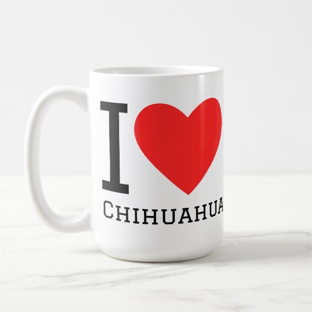 Caneca De Café Eu amo chihuahua  (Esquerda)