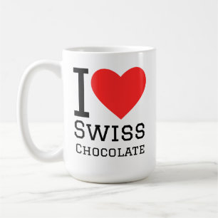 Caneca De Café Eu amo chocolate suíço