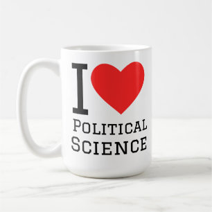 Caneca De Café Eu amo ciência política