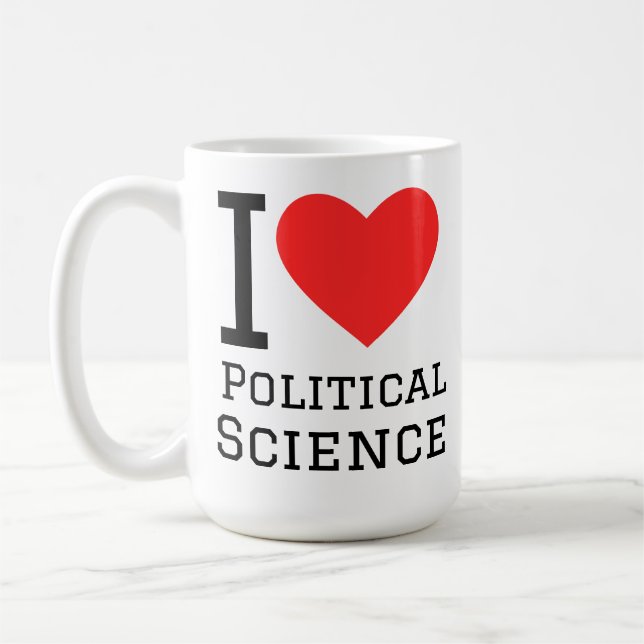 Caneca De Café Eu amo ciência política (Esquerda)