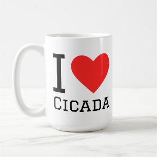 Caneca De Café Eu amo cigarra