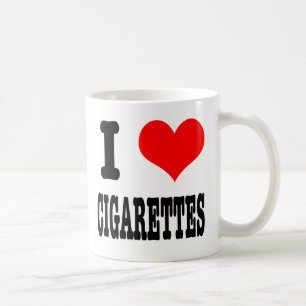 CANECA DE CAFÉ EU AMO CIGARROS