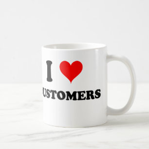 Caneca De Café Eu amo clientes