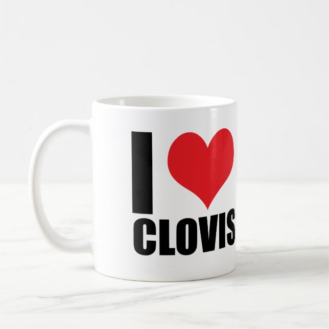 Caneca De Café Eu amo Clovis (Esquerda)