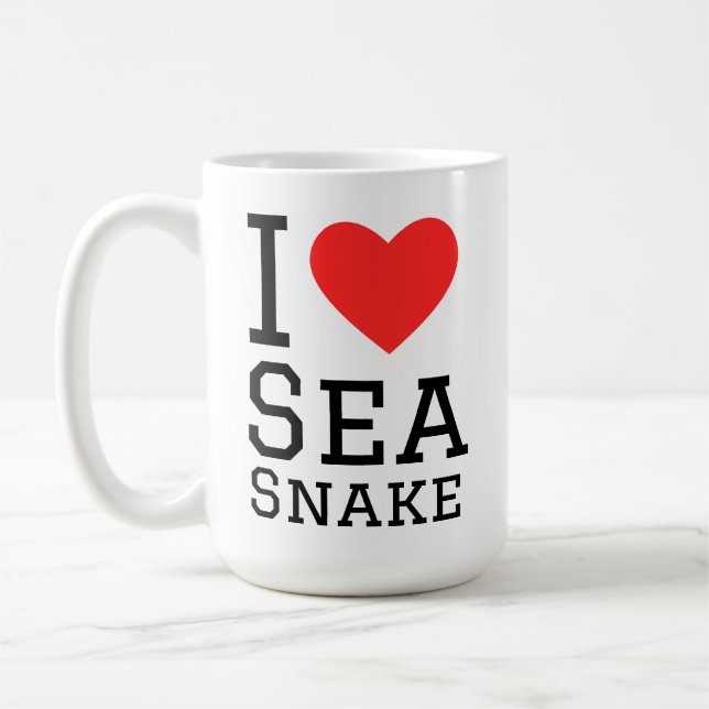 Caneca De Café Eu amo cobra marinha (Esquerda)