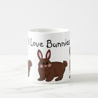 Caneca De Café Eu Amo Coelhinhos