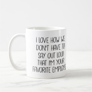 Caneca De Café Eu amo como não temos que dizer em voz alta que eu