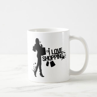 Caneca De Café Eu amo comprar