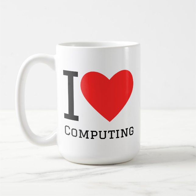 Caneca De Café Eu amo computação  (Esquerda)