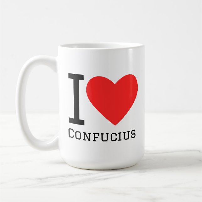 Caneca De Café Eu amo Confúcio  (Esquerda)