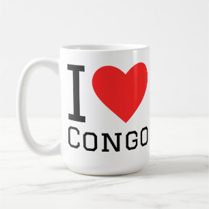 Caneca De Café Eu amo Congo