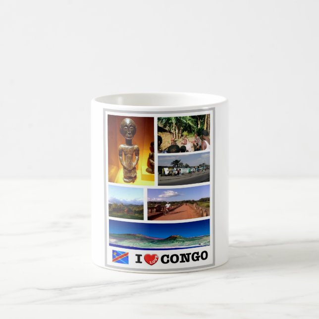 Caneca De Café EU AMO - Congo - (Centro)