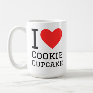 Caneca De Café Eu amo cookie cupcake