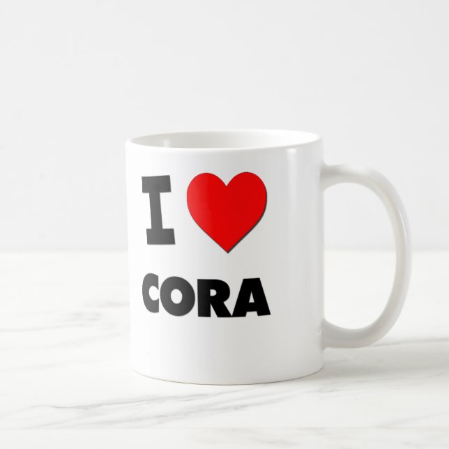 Caneca De Café Eu amo Cora (Direita)