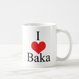 Caneca De Café Eu amo (coração) Baka