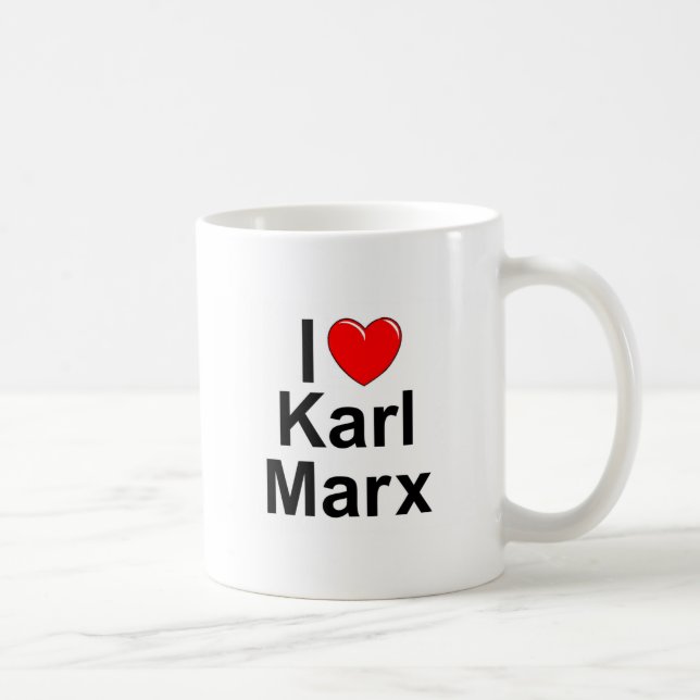 Caneca De Café Eu amo (coração) Karl Marx (Direita)