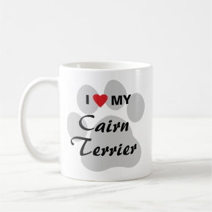 Caneca De Café Eu amo (coração) meu monte de pedras Terrier