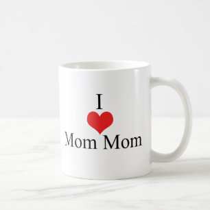 Caneca De Café Eu amo (coração) MomMom