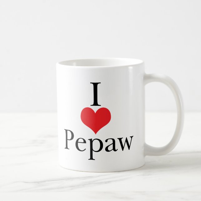 Caneca De Café Eu amo (coração) Pepaw (Direita)