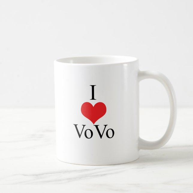 Caneca De Café Eu amo (coração) VoVo (Direita)