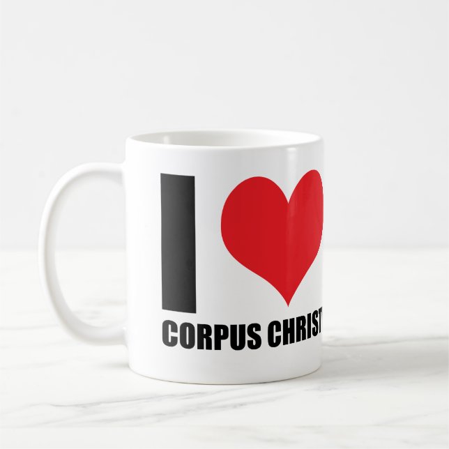 Caneca De Café Eu amo Corpus Christi (Esquerda)