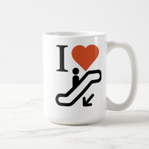 Caneca De Café Eu amo corrediças. Feche acima