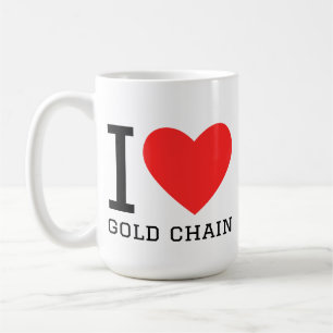 Caneca De Café Eu amo corrente de ouro