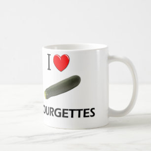 Caneca De Café Eu amo Courgettes