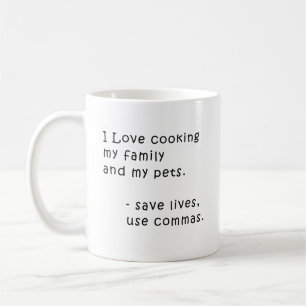 Caneca De Café Eu Amo Cozinhar Minha Família E Meus Animais de Es