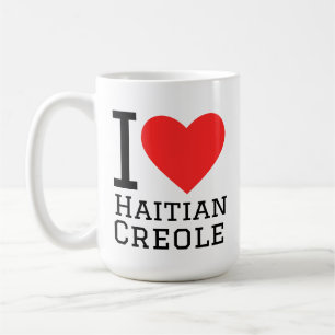 Caneca De Café Eu amo crioulo haitiano
