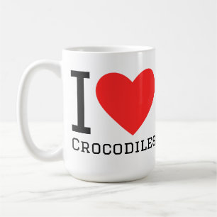Caneca De Café Eu amo crocodilos