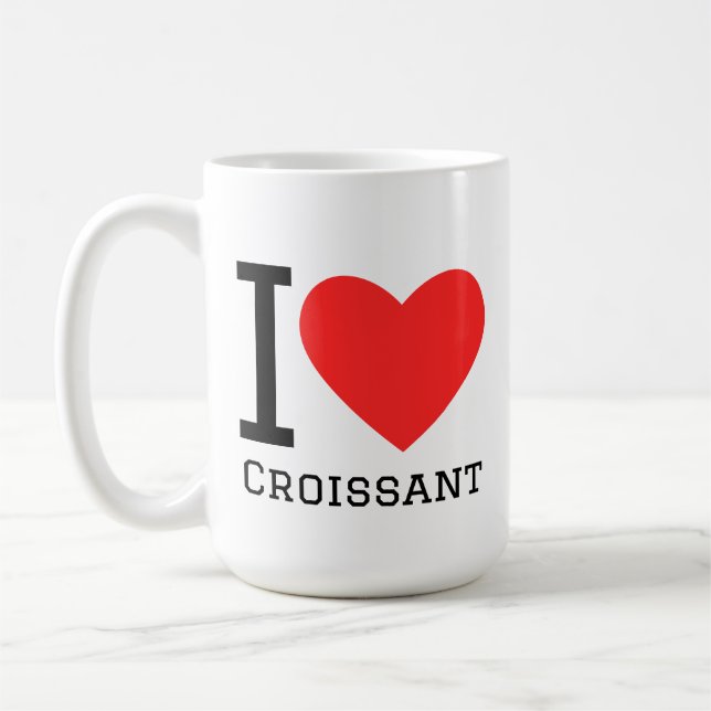 Caneca De Café Eu amo croissants  (Esquerda)