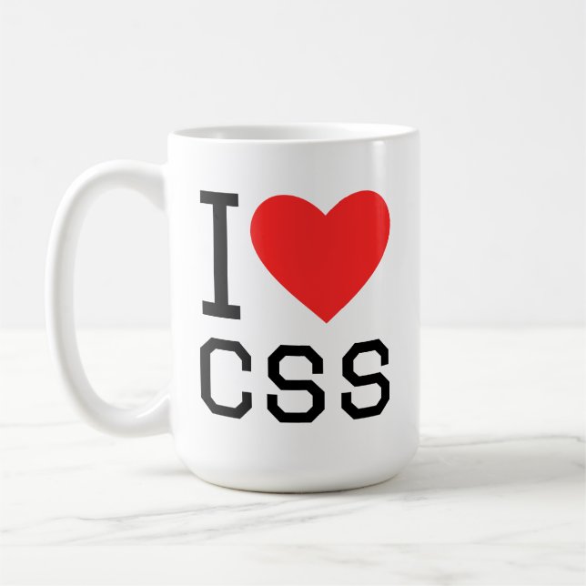 Caneca De Café Eu amo css (Esquerda)