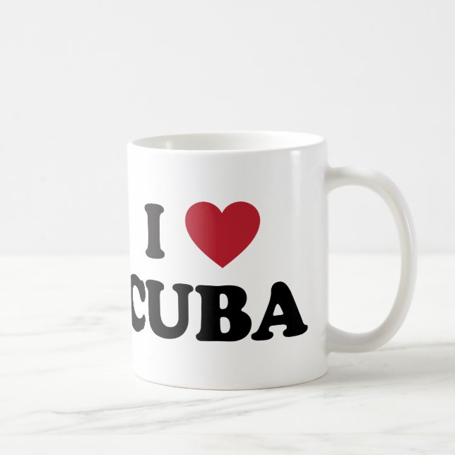 Caneca De Café Eu amo Cuba (Direita)
