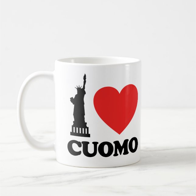 Caneca De Café Eu Amo Cuomo | Estátua da Liberdade (Esquerda)
