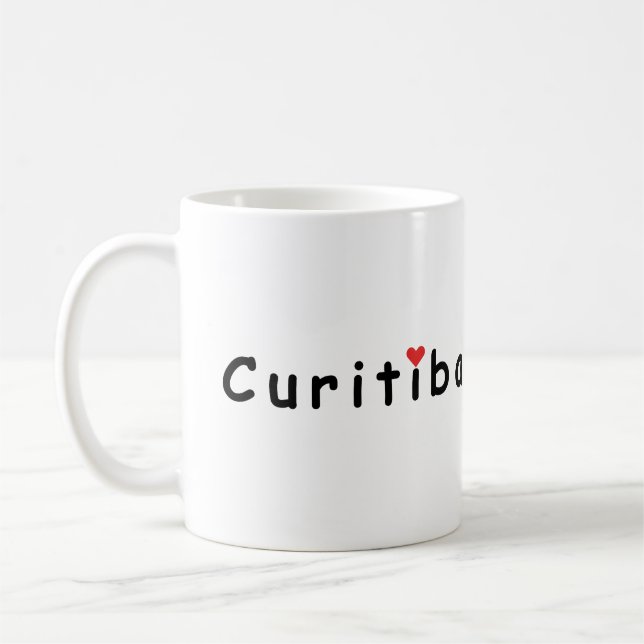 Caneca De Café Eu amo Curitiba (Esquerda)