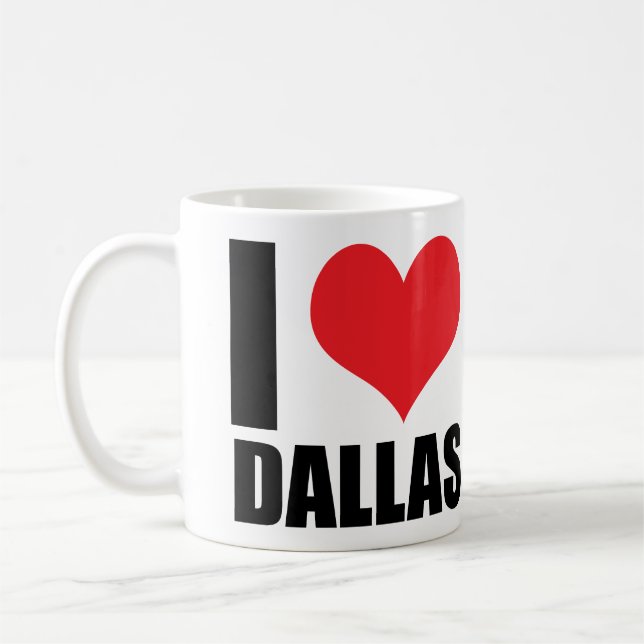 Caneca De Café Eu amo Dallas (Esquerda)