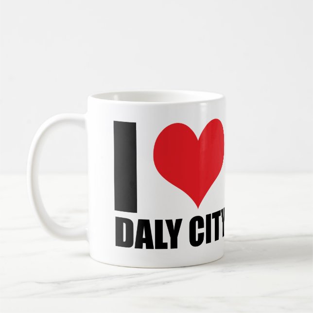 Caneca De Café Eu amo Daly City (Esquerda)