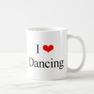 Caneca De Café Eu amo dançar