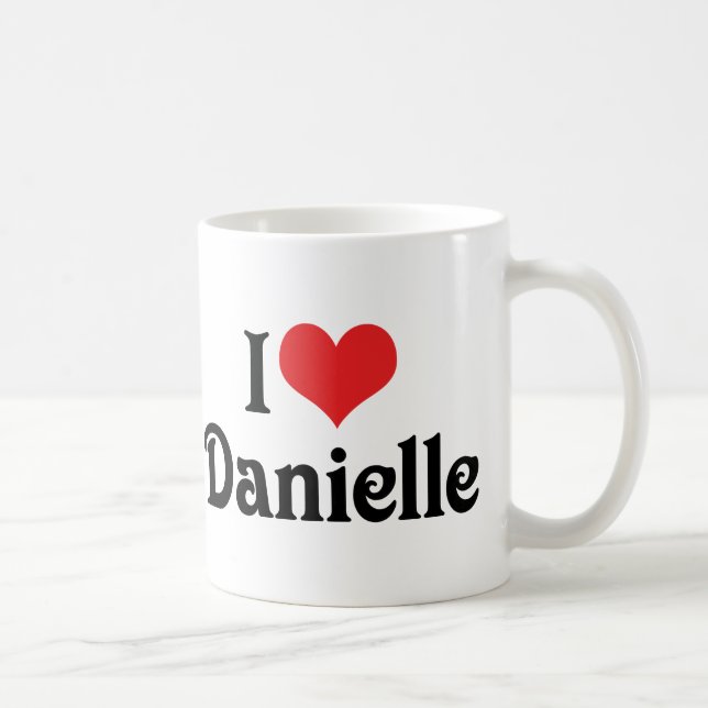 Caneca De Café Eu Amo Danielle (Direita)