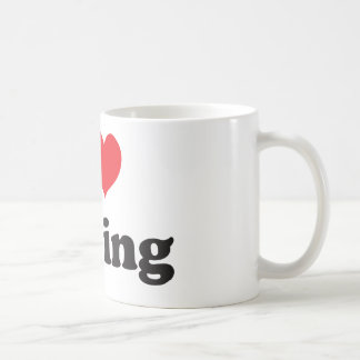 Caneca De Café Eu amo dar um ciclo