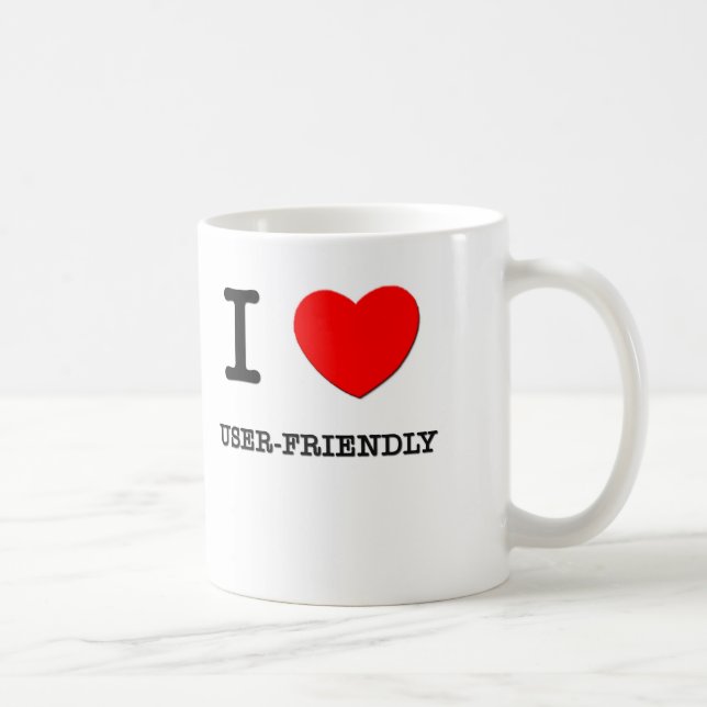 Caneca De Café Eu amo de fácil utilização (Direita)