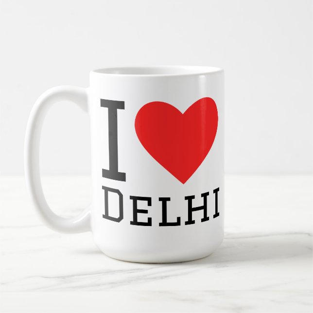 Caneca De Café Eu amo Delhi (Esquerda)
