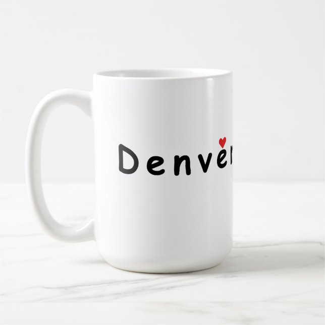 Caneca De Café Eu amo Denver (Esquerda)