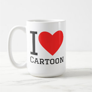 Caneca De Café Eu amo desenho animado