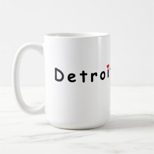 Caneca De Café Eu amo Detroit