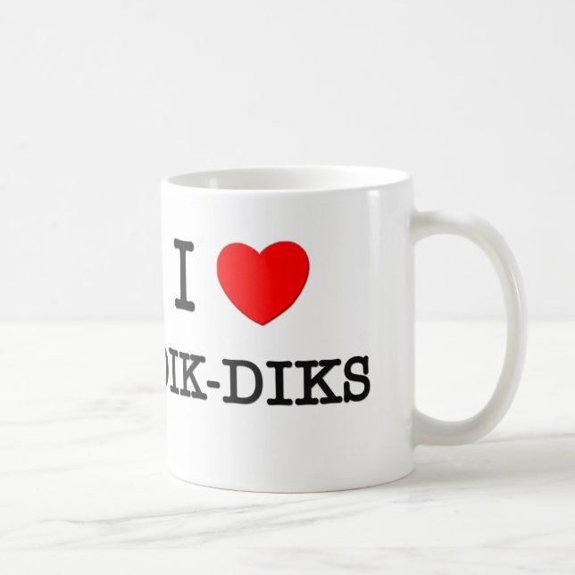 Caneca De Café Eu amo DIK-DIKS (Direita)