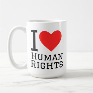 Caneca De Café Eu amo direitos humanos