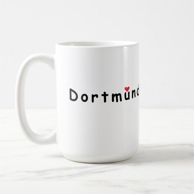 Caneca De Café Eu amo Dortmund Alemanha (Esquerda)